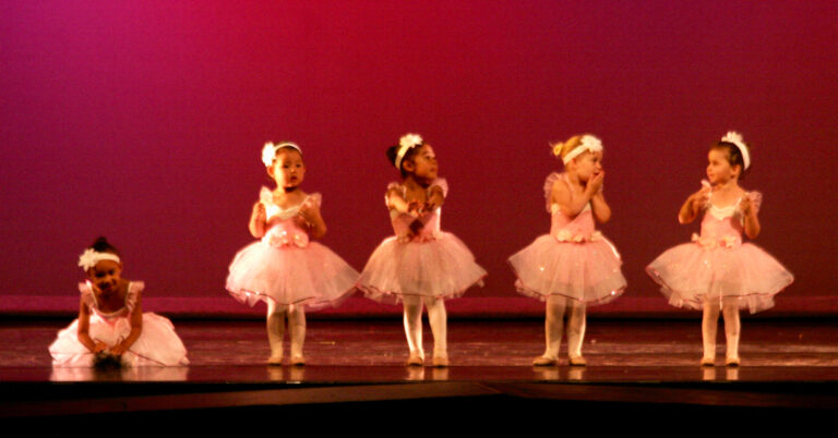 Young Ballerinas in their first dance recital
